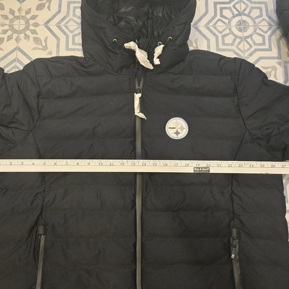 Steelers Black Puffer Jacket - Picture 5 of 9